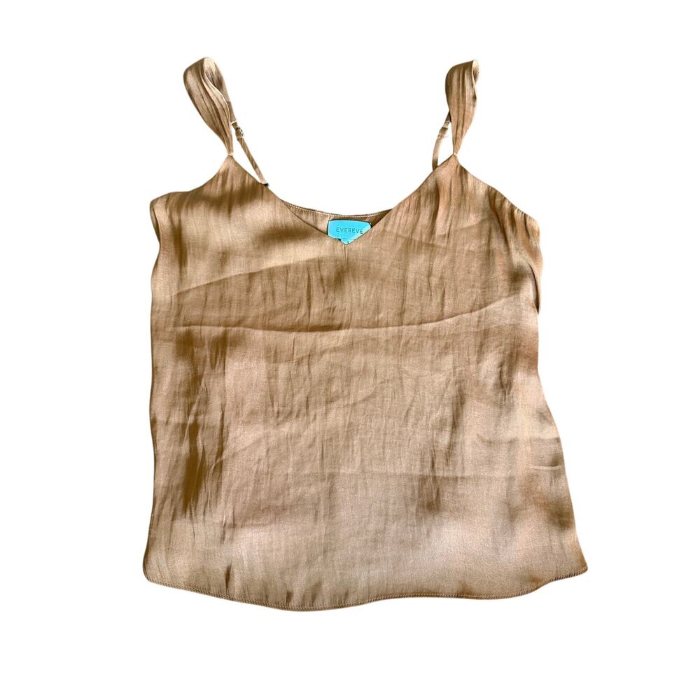 Evereve satin camisole tank brown small